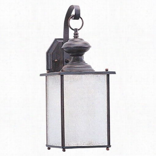 Sea Gull Lighting 89382ble-08 Jamestowne 1 Light Outdoor Wall Lantern In Textured Rust Patina