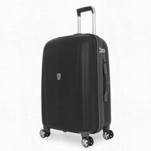 Swissgear 6150202167 24"" Upright Hardsire Spinner Suitcase In Black