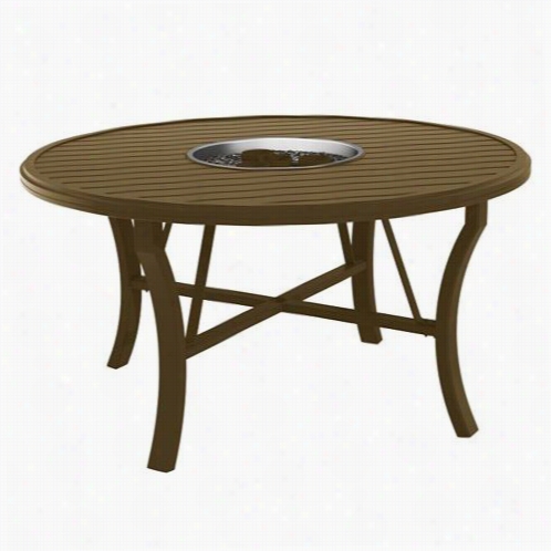 Tropitone 40154ftgl 54"" Round Banch Etto Kd Dining Fire Table