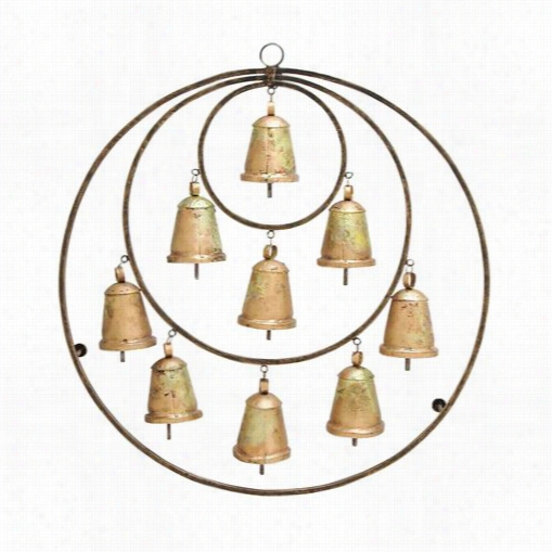 Woodland Imorts 26796 Bell Plaque With 3 Circles And  9 Bells