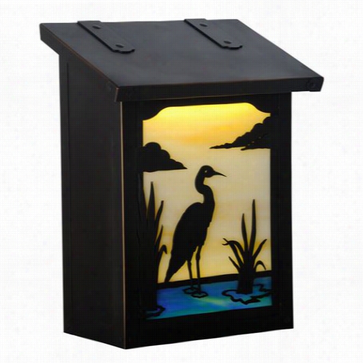 America'$ Fines Mail Boxes Af-601-bz-hn Birds Vertical Blue Hheron Mailbox