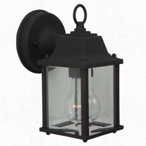 Craftmade Z192-05 Assign Aluminum 1 Light Outdoor Wall Sconce In Matte Black Wwith Clear/beveled Glass