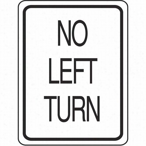 Eagleo N Es185 No Left Turn Sign