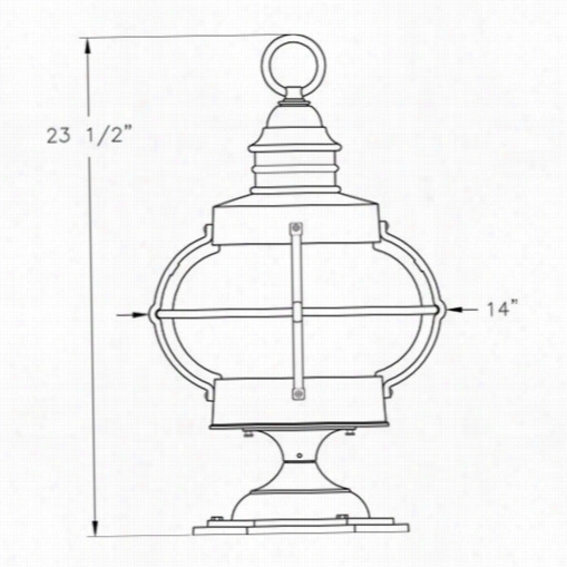 Hanover Lantern B9059 Large Bridgew Ater 100w 1 Light Outdoor Pier Lamp