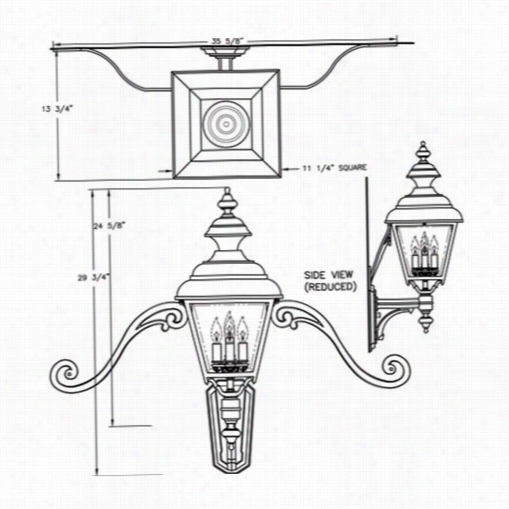 Hanover Lantern B9650 Large Plymouth 25w Prr Socket 4 Daybreak Outdoor Wall Light