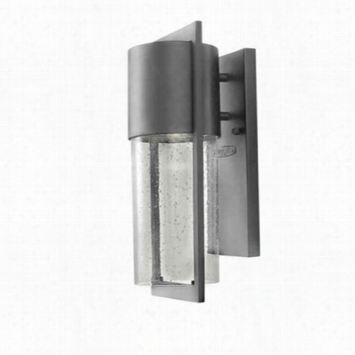 Hinkley L Ighting 1320he-led Dwell Slender 1 Light Led Outdoor Wall Sconce In Hematite