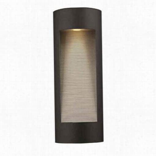 Hinkley Lighting 1664sk-led Luna Large 2 Light Dark Weather Outdoor Wall Sconce In Sa Tin Black