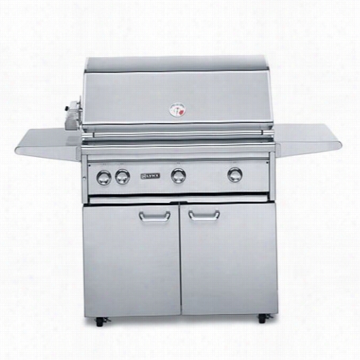 Lynx L36psfr2ng Professjonal 36"" Natural Gas Freestanding Grill With Prsoear Burnef And Rotisserie