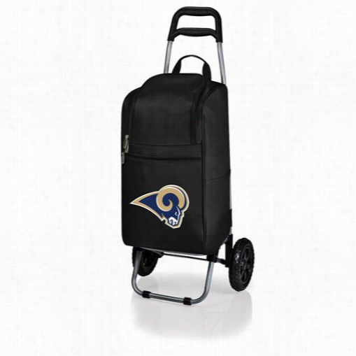 Pkcnic Time 545-00-175-294-2 Cart Cooler In Black With St. Louis Rams Digita Print