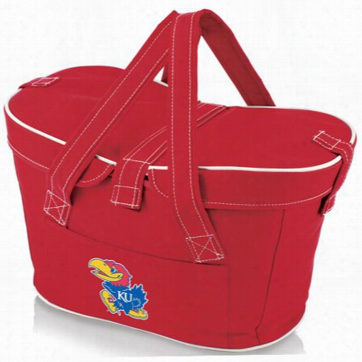 Picnic Time 599-00-100-244-0 Mercado University Of Kansaas Jayhawks Digital Print Basket In Red