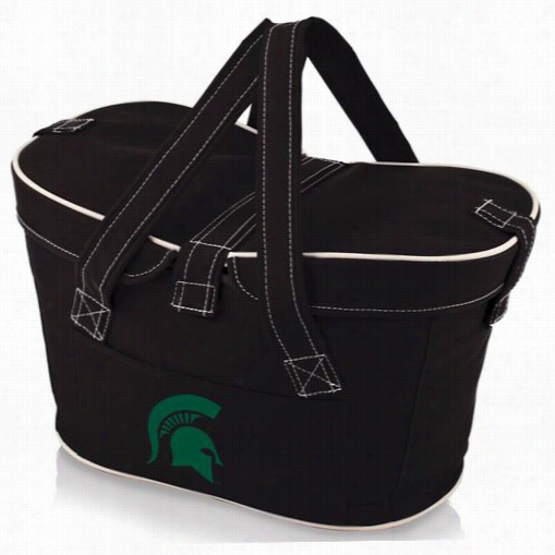 Picnic Time 599-00- 179-354-0 Mercado Michigan Express  Spartans Digital Print Basket In Blaack