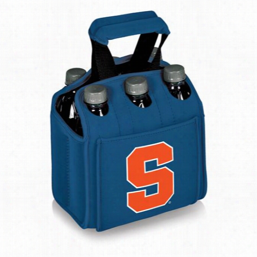 Picnic Period 608-00-139-544-0 Syracuse U Orange Digital Print Six Pack Cooler Tote In Blue