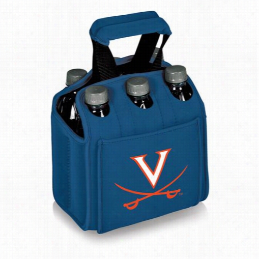 Picni Time 608-00-139-584-0 University Of Virginia Cavaliers Digital Print Six Pack Cooler Tote In Blue