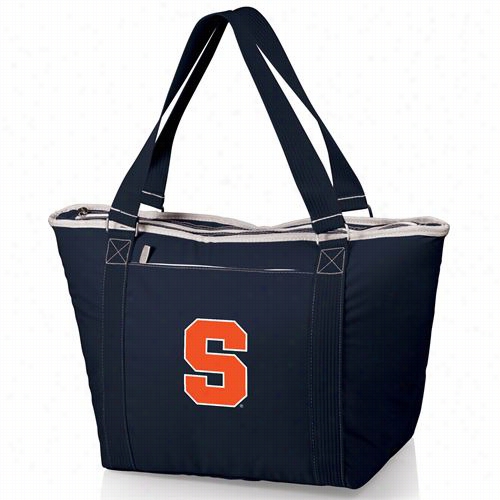 Picnic Time 619-00-138-542-0 Toopanga Syracuse U Orange Embroidered Cooler Tote In Navy