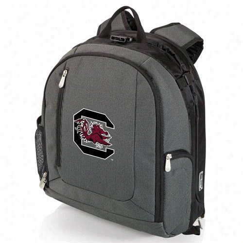 Picnic Time 73000-679-524-0 Pt Navigator University Of South Carolina Gamecocks Digital Print Ckoler Backpack In Dark Grey/black