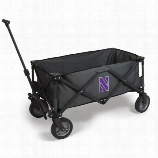 Picnic Time 739-00-679-434-0 Adventure Northwesterh Universitu Wildcats Digital Print Wagon In Dark Grey/black