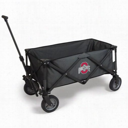 Picnic Time 739-00-678-444-0 Adventure Ohio State Buckeyes Digital Print Wagon In Dark Grey/black