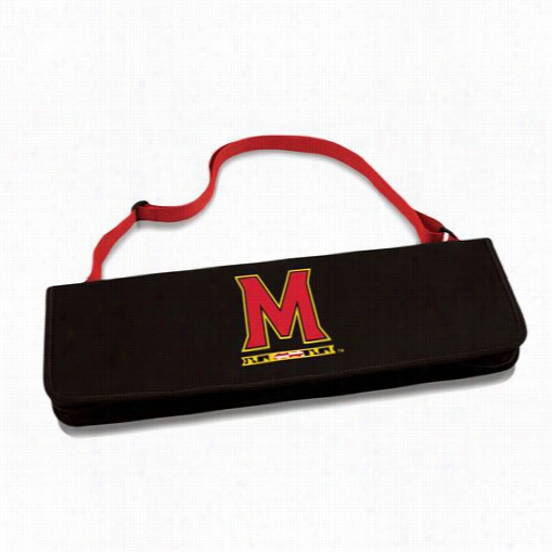 Picnic Time 747-03-100-314-0 Metro University Ofm Aryland Terrapins/terps Digital Print Bbq Tote In Red