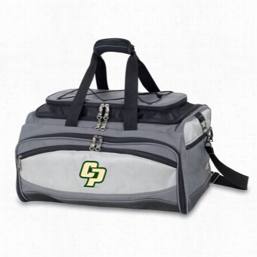 Picnic Time 75-00-175-902-0 Buccaneer Cal Poly Mustangss  Embroidered Cooler Ajd Barbecue Set In Black