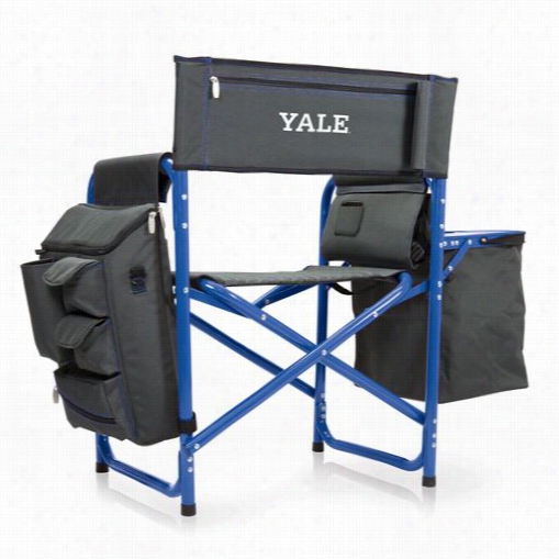 Picinc Time 807-00-639-054-1 Yale University Bulldogs Digital Print Fusion Chair In Dark Grey/blue