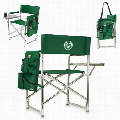 Picnic Time 809-00-121-143- 0colorado Stat E Rams Ddigital Print Sports Ch Air In Hunter Green