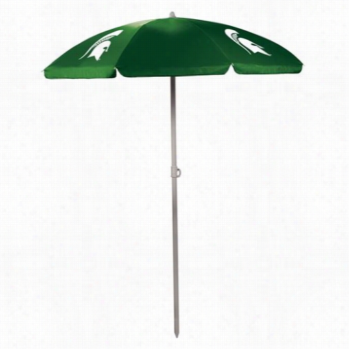 Picnic Time 822-00-121-354-0 Michgan State Univ. Spartans Digital Print Umbrellain Hunter Green