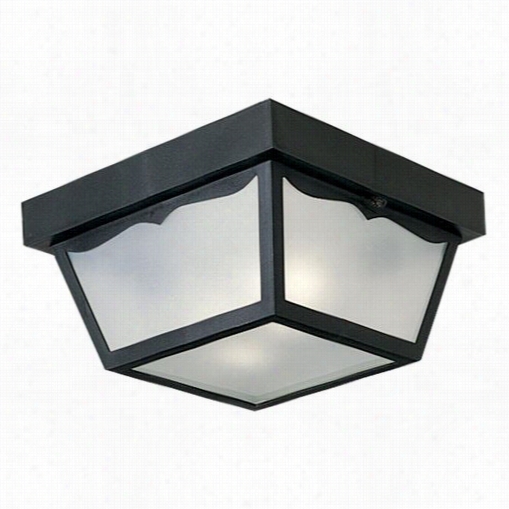 Progress Lighting P5745-31 Polycrbonate Lantterns 2 Ligjt Flush Mount In Black