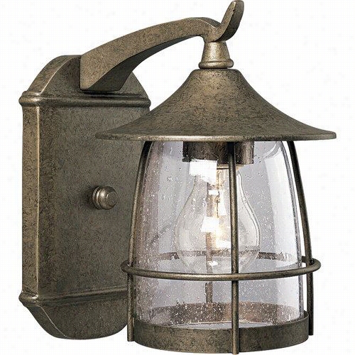 Progress Lighting Pp5763-86 Prairie 1 Light Cast Hanging Lantern In Burnished Chestnut