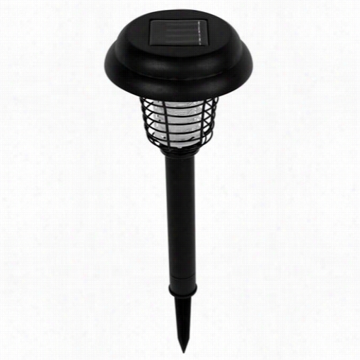 Pure Garden 80-6018-c Solar Bug Zapper Led  And Uv Light T- Set  Of 2