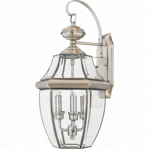 Qioizel Ny8318p Newbury 3 Light Outdoor Walll Sconce In Pewter