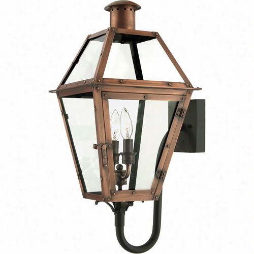 Quoizel Ro8311ac Rue De Royal 2 Light Outdooor Wall Sconce Iin Aged Copper