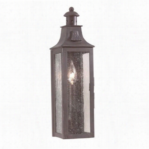 Troy Lightong Bcd9007obz Newton 17-1/2"&;quot;h 1 Light Outroor Wall  Sconce In Old Brass