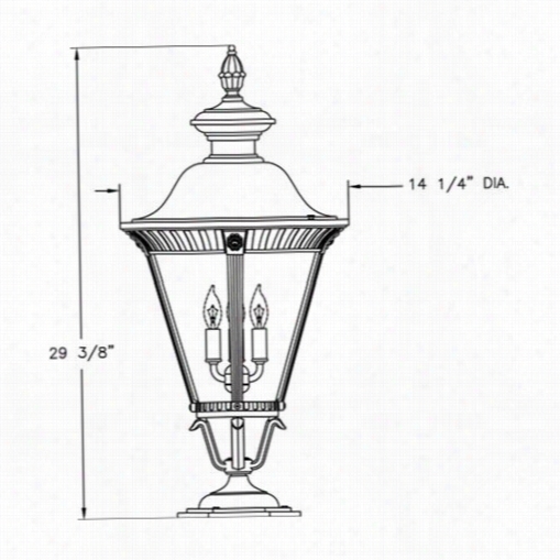 Hanove R Lantern B53460 Medium  Stockholm 25w Per Socket 4 Lightt Outdoor Pier Lamp