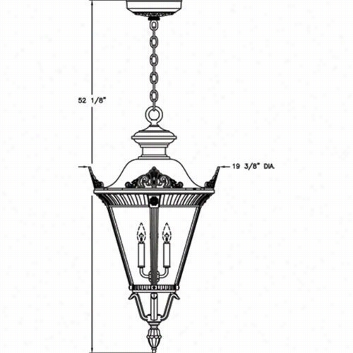 Hanover Lantern 5b3720 Big Stockholm 25w Per Socket 4 Light Ooutdoor Hanging Lantern