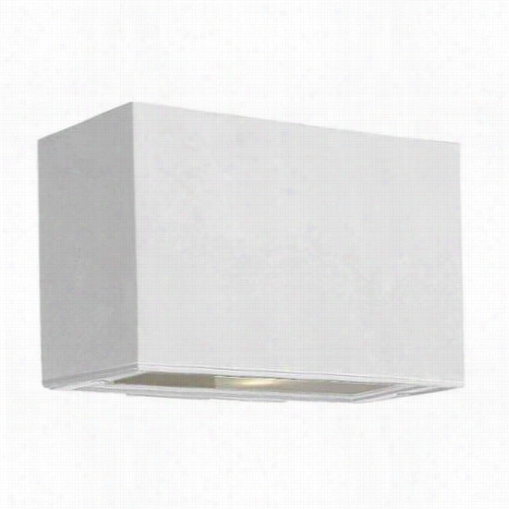 Hinkley Lighting 1645sw-led Atlantis 2 Light Mini Outdoor Wall Poocke T Sconce In Satin White