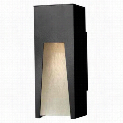 Hinkley Lighting 1760sk  Kube Small 1 Light Exterior Wall Sconce In Satin Black