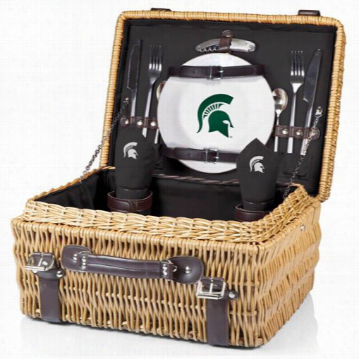 Picn Ic Tiime 208-40-179-354-0 Champion Michigan State Spartans Digital Prin Tbasket In Black