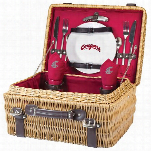 Picnic Time 208-40 Champion Washhingtno State Cougarrs Digital Print Basket