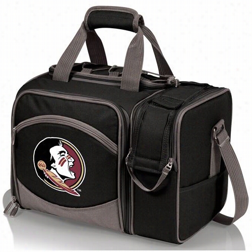 Picnic Time 508-223-175-174-0 Malibu Florida State Ssminoles Digital Pprint Tote In Black