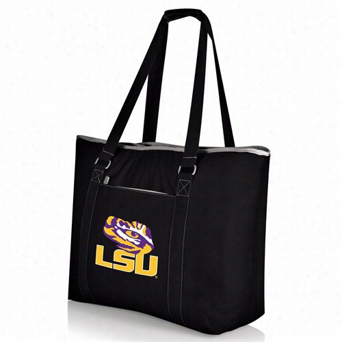 Picnic Time 598-00-175-294-0 Tahoe Lsu Tigers Digital Print Beach Bag In Black