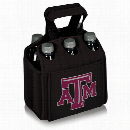 Picnic Time 608-00-179-564- 0texas A And M Aggies Digital Print Six Pack Ckoler Tote In Black