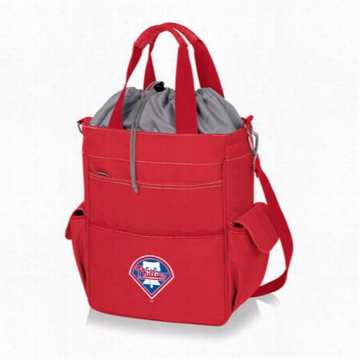 Picnic Time 614-00 -100-214-3 Acivo Tote In Red With Philadelphia Phillies Digital Print