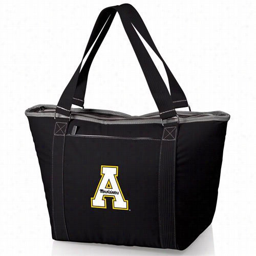 Picnic Time 619-00-175-794-0 Topanga Appalachian State Mountaineers Digital Print Cooler Tote In Black