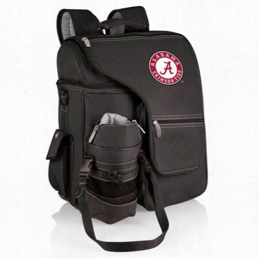 Picnic Time 64100-175002-0 Tuirsom University Of Alabama Crimson Tide Embroidered Backpack  In Blwck