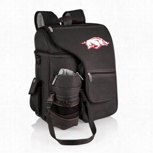 Picnic Time 641-00-175-032-0 Turismo University  Of Arkansas Razorbacks Emboridered Backpack In Dark