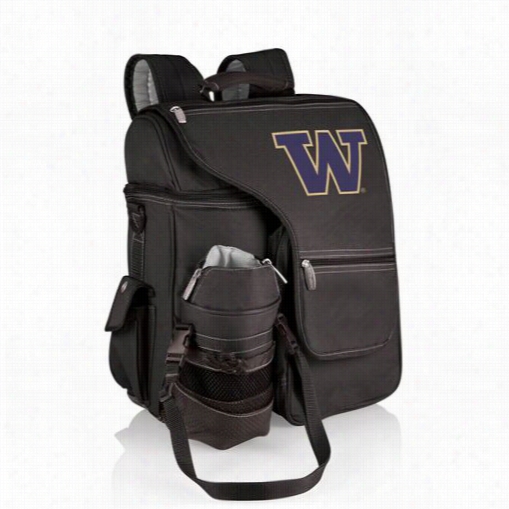 Picnic Time 641-00-175-624-0 Turismo Seminary Of Learning  Of Washington Huskies Digital Newspaper Backpack In Black