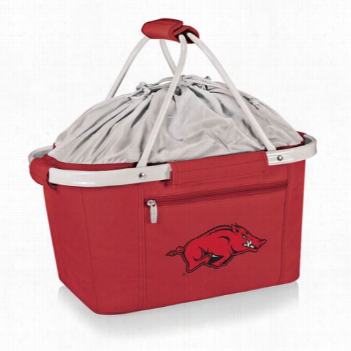 Picnic Time 645-00-100-032-0 Metro Unive Rsity Of Arkansas Razorbackse Mbroider B Asket In Red