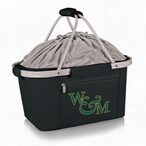 Picnic Time 645-00-175-784-0 Metro William And Mary College Griffin Digiital Prihr Basket In Black