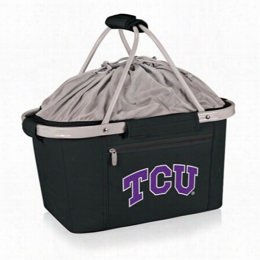 Picnic Ime 645-00-175-84-0 Metro Texas Christian University Horned Frogs Embroider Basket In Lback