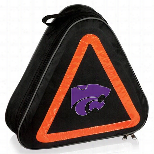 Picnic Time 699-00-179-254-0 Kansas State University Wildcats Digital Print Roadside Emergency Kit In Black